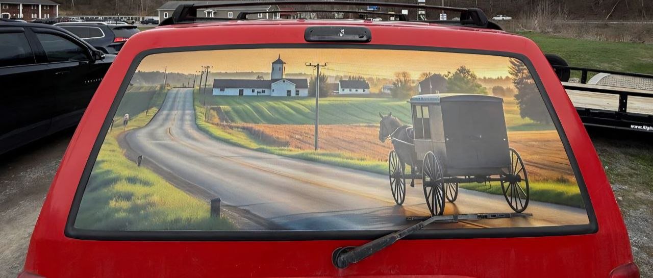 Amish Country Back Glass
