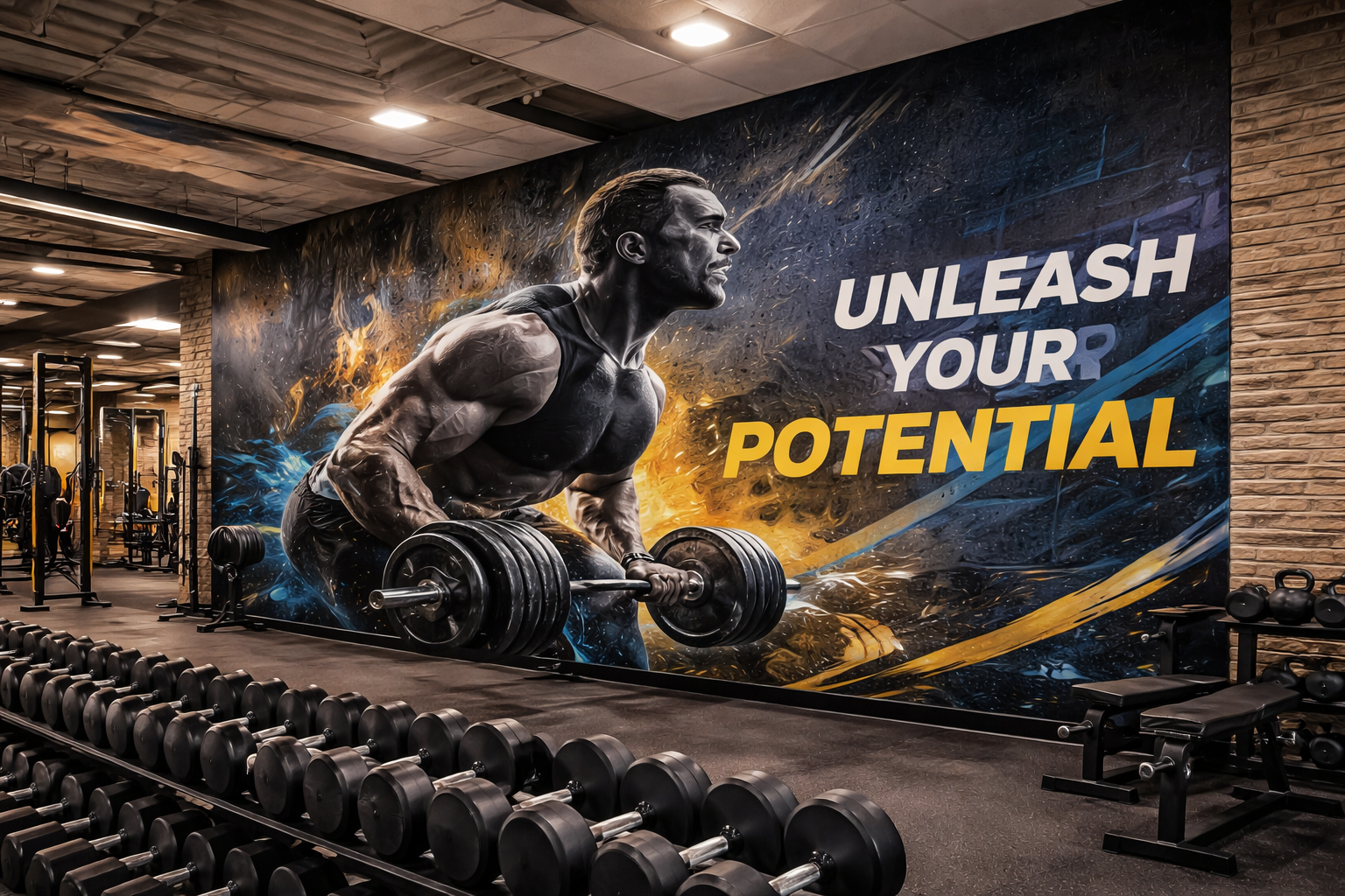 Gym Motivational Mural